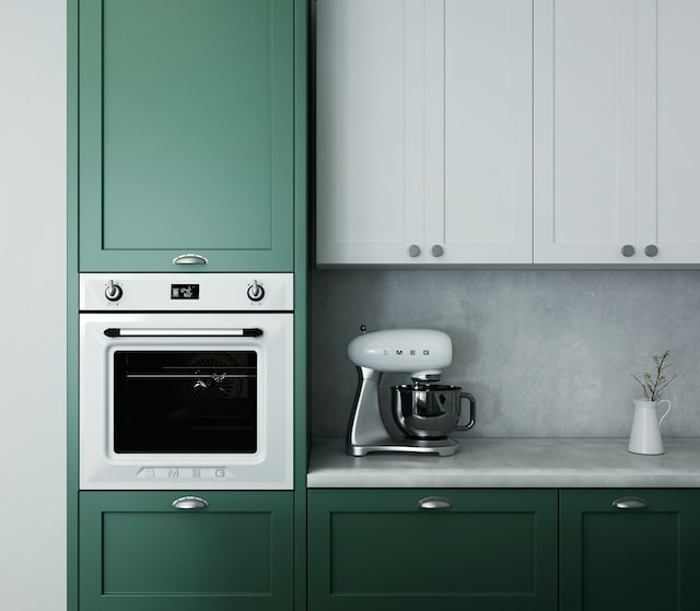 green and white kitchen design