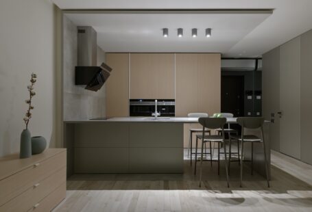 grey colored kitchen
