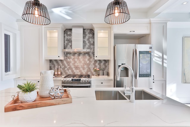 white beautiful kitchen with molding
